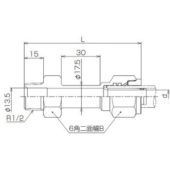 717810-13-1/2 QSJ3オスアダプターL 1個 前澤給装工業 【通販モノタロウ】