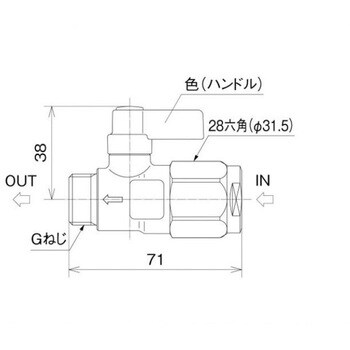 WB27型 流量調整ボールバルブ 平行おねじ