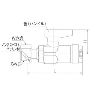 WB24型 ダブルロックバルブ ナット付アダプター オンダ製作所 止水栓