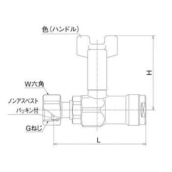 WB24型 ダブルロックバルブ ナット付アダプター 首長ハンドル オンダ製作所