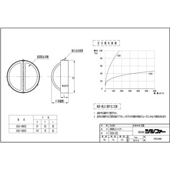 OSS-150CD ダクト挿入型逆風防止シャッター 1個 シルファー 【通販 