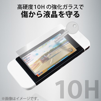Nintendo Switch 有機EL ガラスフィルム 液晶保護 ブルーライトカット エレコム