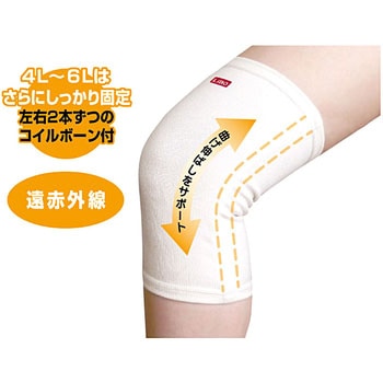 エルモ 医療サポーター ひざ用薄手コイルボーン付 日進医療器