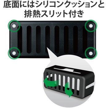 ケーブルボックス コードボックス タップ 4～6個口 スタンド付 コンパクト 延長コード コードホール×6 エレコム
