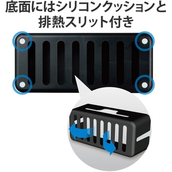 ケーブルボックス コードボックス タップ 10個口 スタンド付 大型 延長コード コードホール×10 エレコム