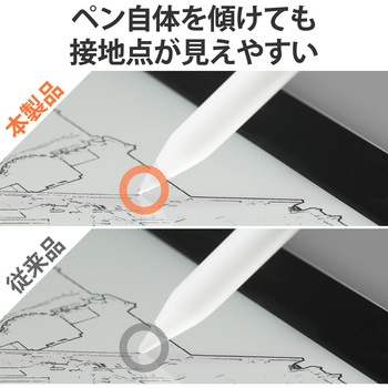 交換用ペン先 Apple Pencil 極細 1mm 金属製 2個セット ホワイト エレコム