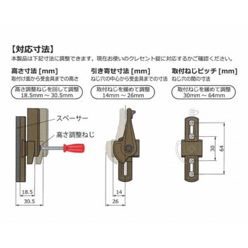 かんたん取替クレセント ヒナカ(日中製作所)