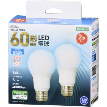 LED電球 E26 全方向タイプ 60W相当 オーム電機