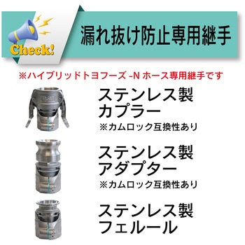食品用耐圧ホース 吸引・圧送[ハイブリッドトヨフーズNホース HTF-N] TOYOX(トヨックス)