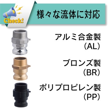 カムロック アダプター オネジ ステンレススチール SST[633-FB] - TOYOX(トヨックス)