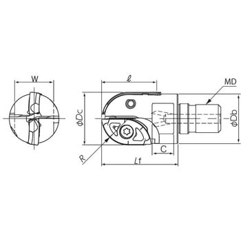 格安販売ダイジェット スウィングボールネオモジュラーヘッド MSWX-2022-M10 旋盤、フライス盤