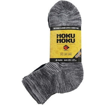 MOKUMOKUソックス先丸ハーフ丈 4足組 ケイワーク