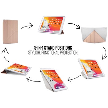 PIPETTO iPad(第9世代/第8世代/7世代)Metallic Origami Case-Rose Gold Pipetto