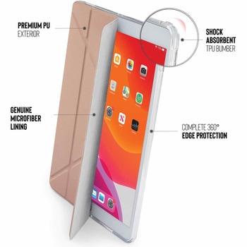 PIPETTO iPad(第9世代/第8世代/7世代)Metallic Origami Case-Rose Gold Pipetto