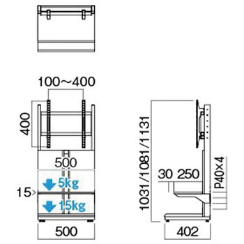 ～49V型対応壁寄せスタンド HAMILeX(ハミレックス)