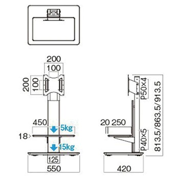 ～40V型対応テレビスタンド HAMILeX(ハミレックス)