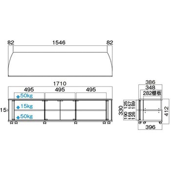 テレビ台TV-BS170H HAMILeX(ハミレックス)