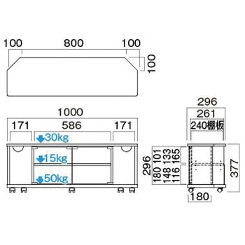 32v～43v型対応テレビ台 HAMILeX(ハミレックス)