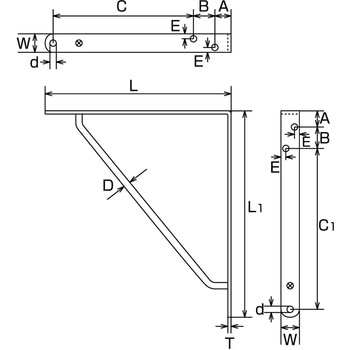ステンレス 棚受KLT型 水本機械製作所
