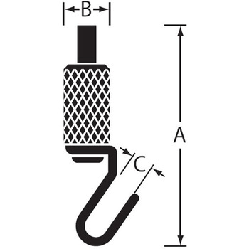 ニッケルディスプレイパーツ フック - ニッサチェイン
