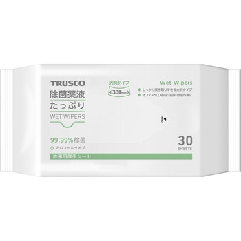 除菌薬液たっぷりウェットワイパー大判 30枚 TRUSCO