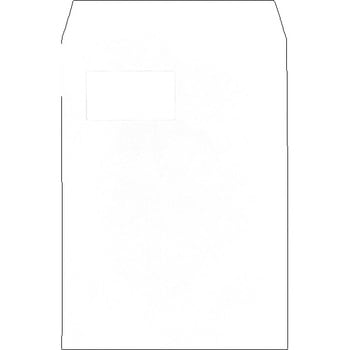 角A4グラシン窓明No．2 プライバシー 保護封筒Wホワイト100スミ貼500枚X1箱 キングコーポレーション