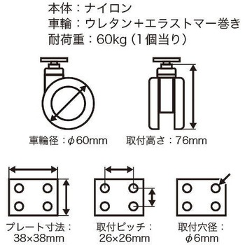 双輪キャスター ハイロジック