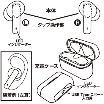 BL-113 完全ワイヤレス ステレオイヤホン 外音取込/ANC BK BL