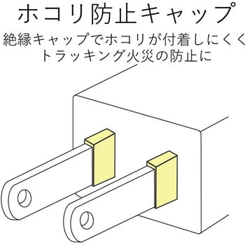 コンセントタップ 2P 1個口 雷ガード機能付 個別スイッチ付 エレコム