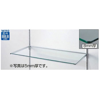 10R ガラス棚セットW90cmインハングタイプ ガラス8mm厚 - アズワン