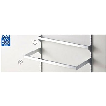 スリット芯々58.8cm用ミニ角バーセット W60cm用 アズワン
