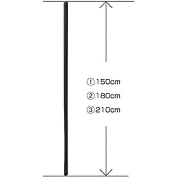 ワイヤーラック ブラック ポール(Φ25.4mm) アズワン