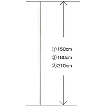 ワイヤーラック ホワイトポール(Φ25.4mm) アズワン