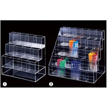 筆記具陳列ケース アズワン ひな段ディスプレイ 【通販モノタロウ】