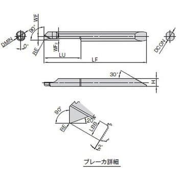 EZBFR030030-008 PR1225 EZバー チップ EZBF(内径旋削 切込み角90°・右勝手) 京セラ  コーナーR0.08(±0.015)mm - 【通販モノタロウ】