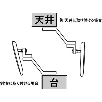 ガレージミラー 角形 アクリル製 角度調整可能 モノタロウ