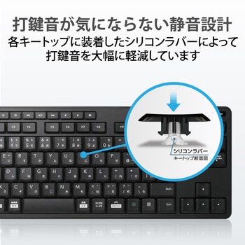 TK-FDM115SKTBK ワイヤレスキーボード USB接続 コンパクト
