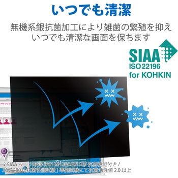 液晶保護フィルム Let’s note CF-SV CF-SZシリーズ 12.1インチ のぞき見防止 プライバシーフィルター 抗菌 ブルーライトカット エレコム