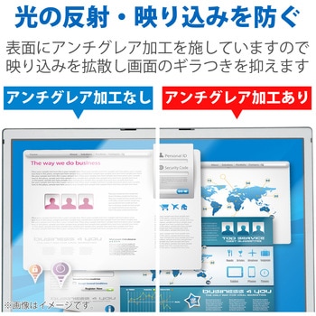 液晶保護フィルム Let’s note CF-FVシリーズ 14インチ のぞき見防止 プライバシーフィルター 抗菌 ブルーライトカット エレコム
