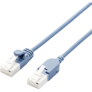 LANケーブル Cat6A スイングコネクタ 左右90°回転 爪折れ防止 スリムケーブル(直径3.5mm) RoHS エレコム