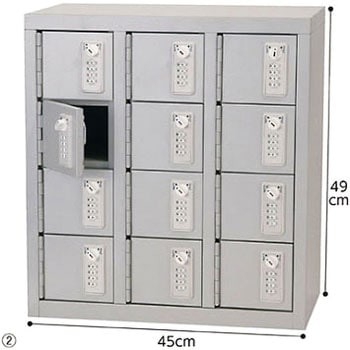 貴重品ロッカー(ダイヤル錠) アズワン