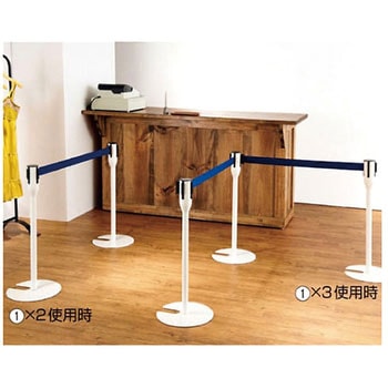 パーテーションポール スタッキングタイプ レッド （コンパクト