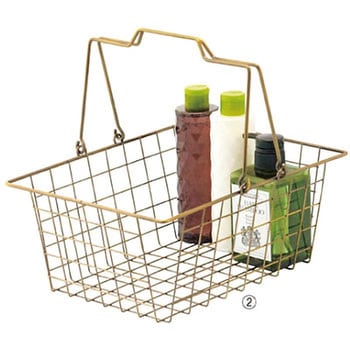 アンティークゴールド ワイヤーバスケット アズワン