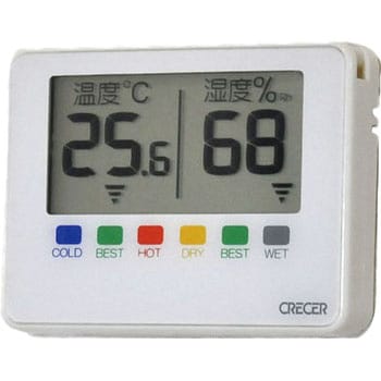 デジタルポータブル温湿度計 クレセル デジタル温湿度計 【通販