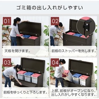 ダストストッカー YAMAZEN(山善) 集積保管用ゴミ箱 【通販モノタロウ】