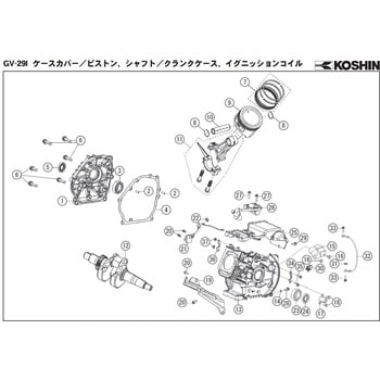 インバーター発電機 GV-29I-AAA-0 部品 工進 関連商品・部品 【通販 