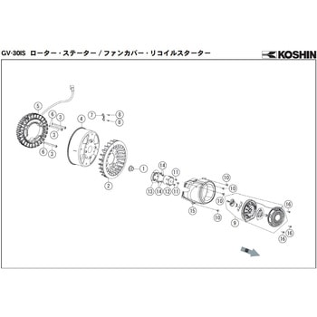 インバーター発電機 GV-30IS-AAA-0 部品 工進