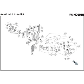 インバーター発電機 GV-30IS-AAA-0 部品 工進