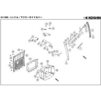 インバーター発電機 GV-30IS-AAA-0 部品 工進