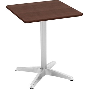 カフェテーブル 60cm 角 アルミX脚 Y2K 食堂用テーブル 【通販モノタロウ】